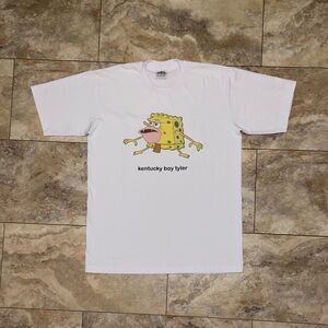 SpongeBob SquarePants “SpongeGar” x Kentucky Boy Tyler Cotton T-Shirt White L